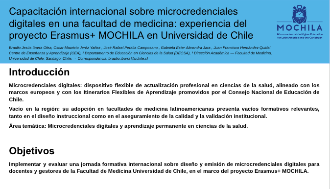 Proyecto Erasmus+ MOCHILA presenta en CIECS 2026 resultados de experiencia sobre microcredenciales en la formación médica
