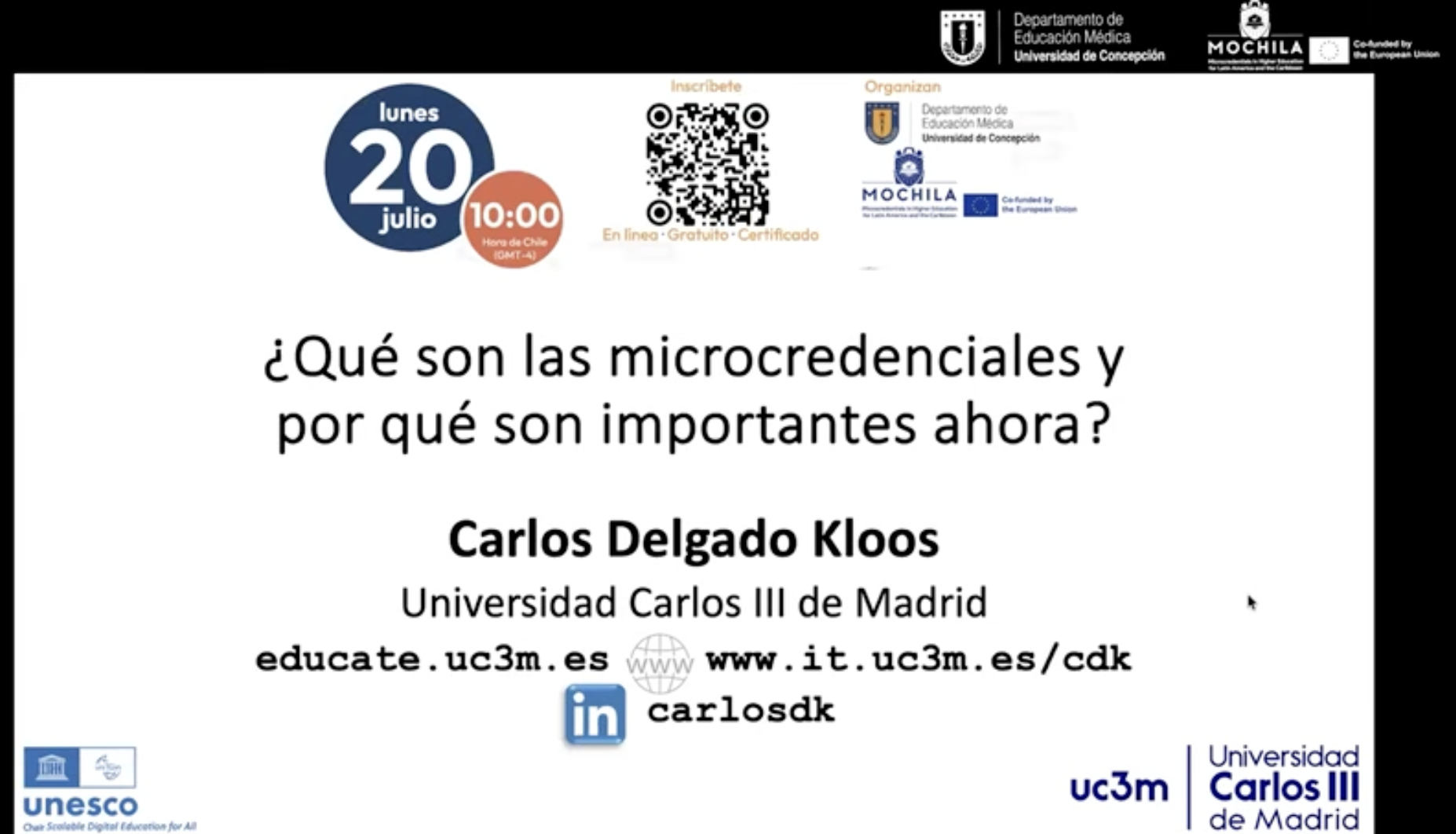 Webinar aborda la importancia de las microcredenciales para el aprendizaje a lo largo de la vida
