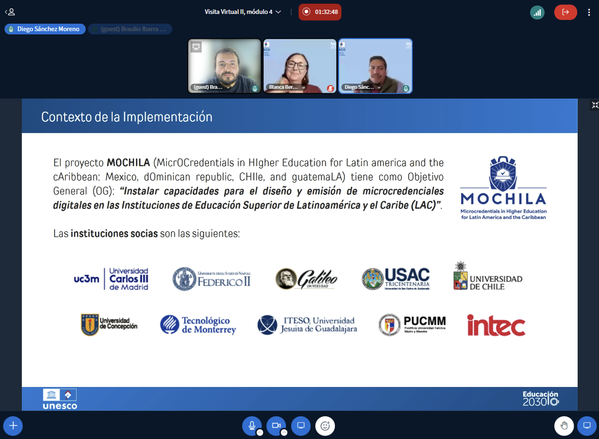 Universidad de Chile comparte su experiencia en microcredenciales con la Universidad Tecnológica de Uruguay